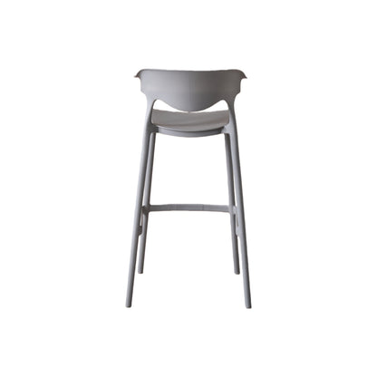 Silla para Bar Elena, Color Gris Oscuro, Diseño Moderno, detalle interior