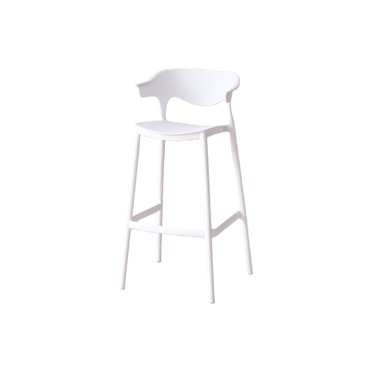 Silla para Bar Elena, Color Blanco, Diseño Moderno