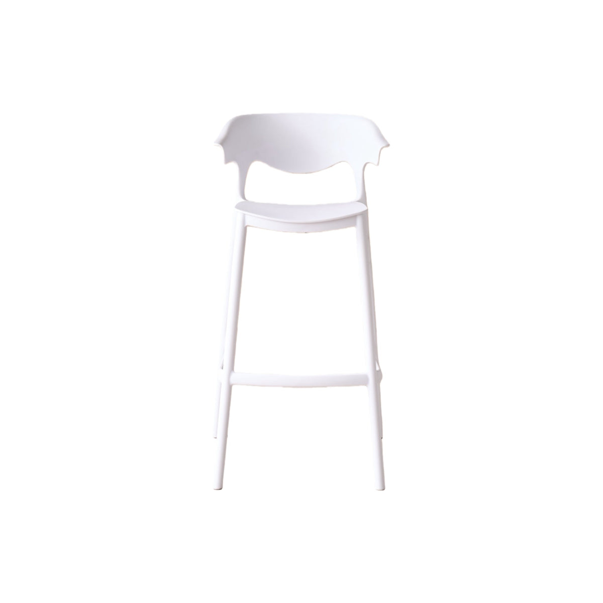 Silla para Bar Elena, Color Blanco, Diseño Moderno