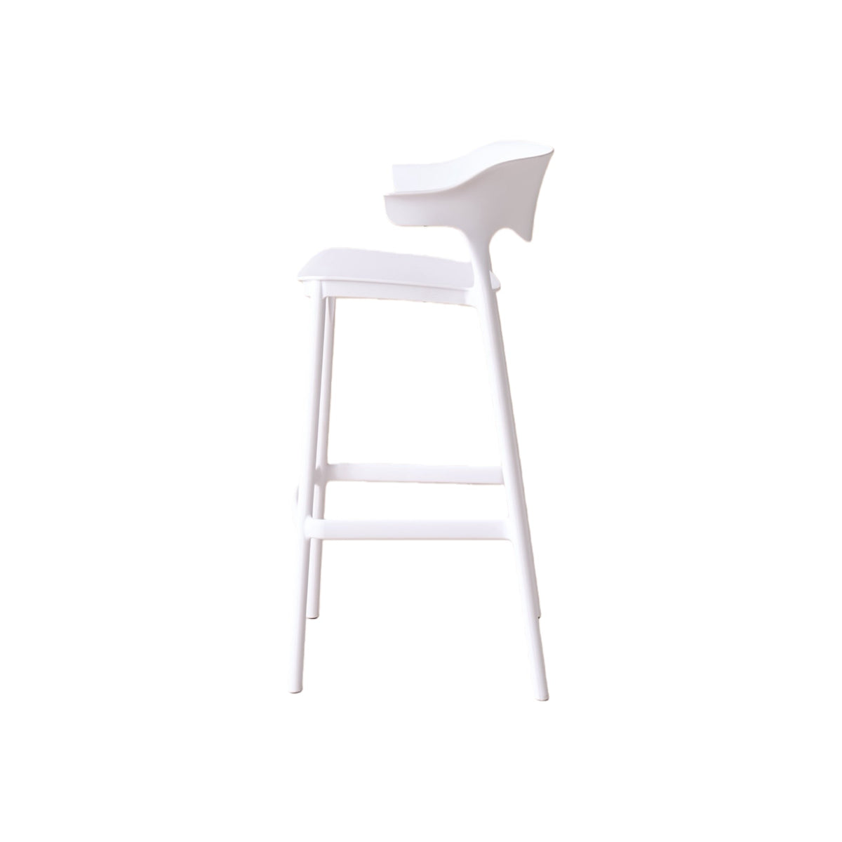 Silla para Bar Elena, Color Blanco, Diseño Moderno