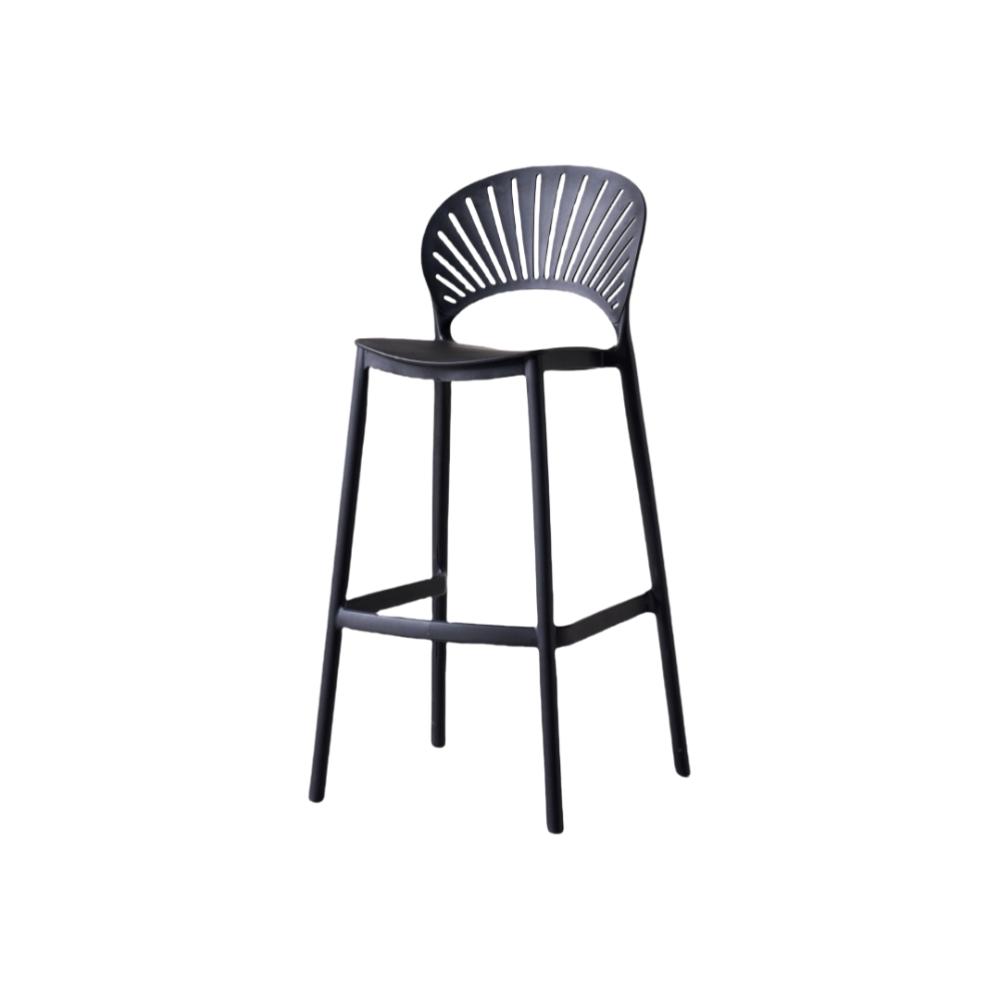 Silla para Bar Paraíso, Color Negro, Diseño Moderno, medidas