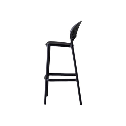 Silla para Bar Paraíso, Color Negro, Diseño Moderno, vista superior