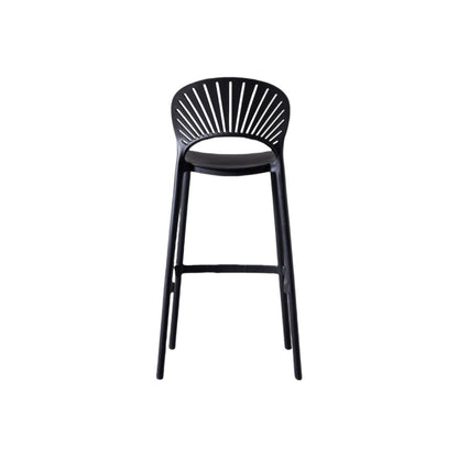 Silla para Bar Paraíso, Color Negro, Diseño Moderno, detalle interior