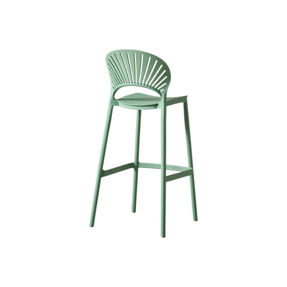 Silla para Bar Paraíso, Color Verde Olivo, Diseño Moderno, detalle interior