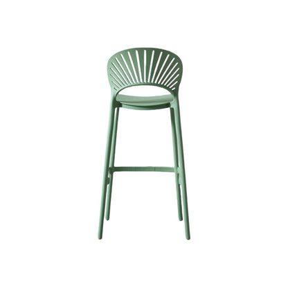 Silla para Bar Paraíso, Color Verde Olivo, Diseño Moderno, vista en perspectiva