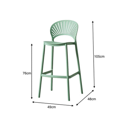 Silla para Bar Paraíso, Color Verde Olivo, Diseño Moderno, detalle de patas