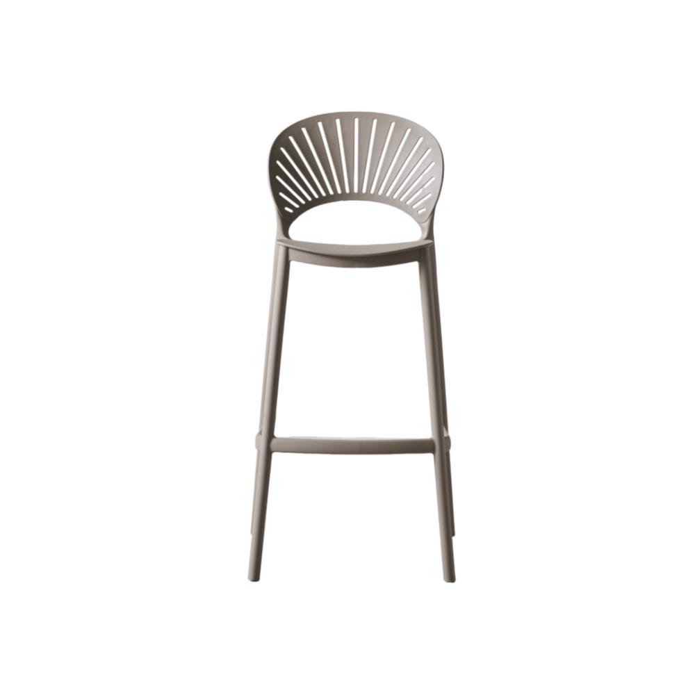 Silla para Bar Paraíso, Color Taupe, Diseño Moderno, vista superior
