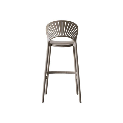 Silla para Bar Paraíso, Color Taupe, Diseño Moderno, vista en perspectiva