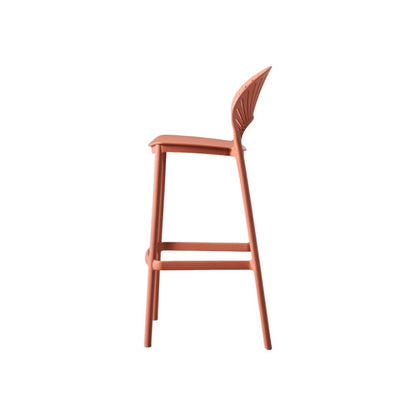 Silla para Bar Paraíso, Color Terracota, Diseño Moderno, abierto