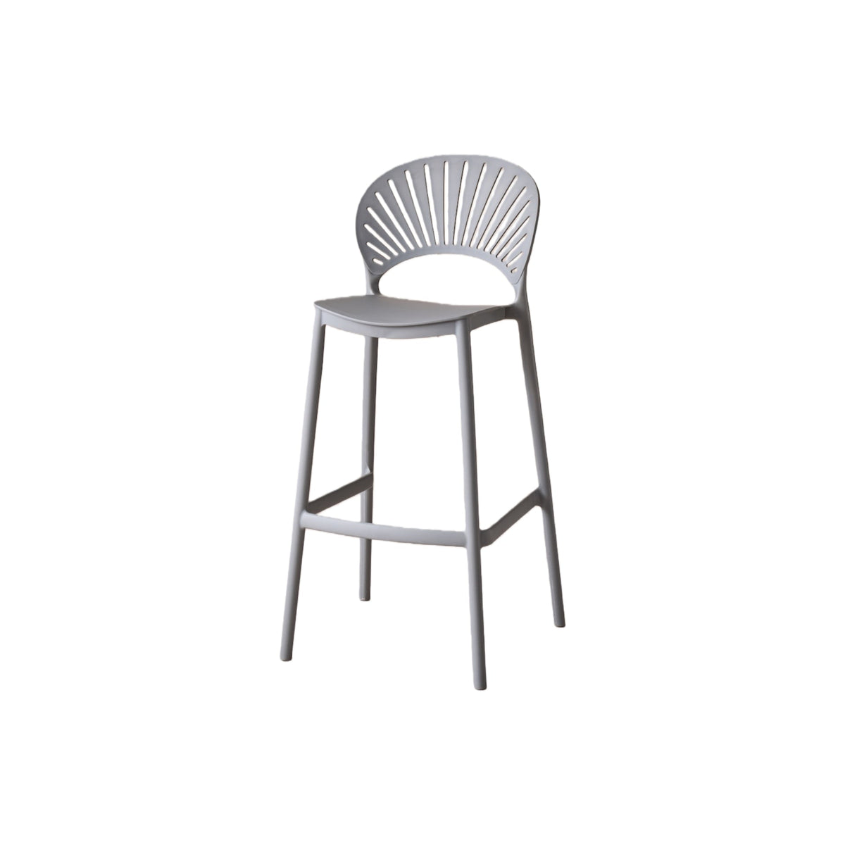 Set de 4 Sillas para Bar Paraíso, Color Gris Oscuro, Diseño Moderno