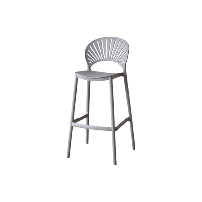 Set de 4 Sillas para Bar Paraíso, Color Gris Oscuro, Diseño Moderno