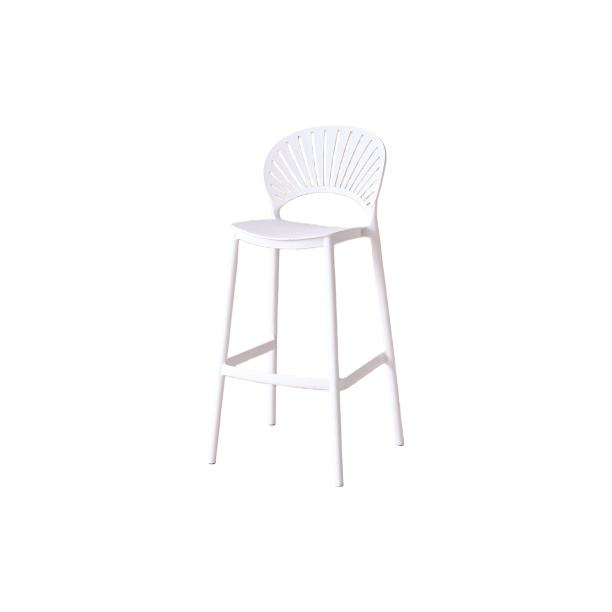 Silla para Bar Paraíso, Color Blanco, Diseño Moderno