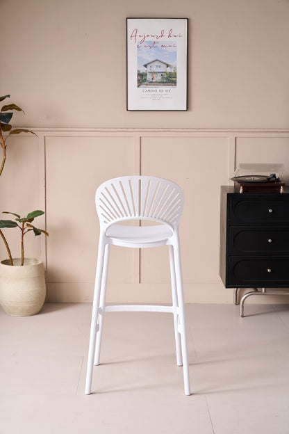 Silla para Bar Paraíso, Color Blanco, Diseño Moderno