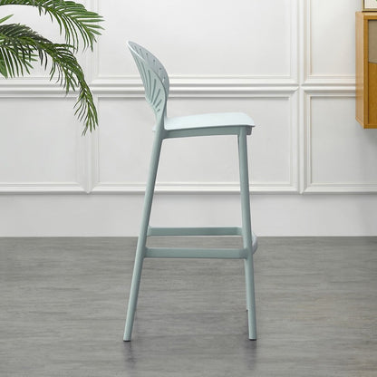 Set de 4 Sillas para Bar Paraíso, Color Azul Claro, Diseño Moderno