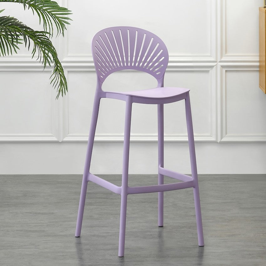 Silla para Bar Paraíso, Color Lila, Diseño Moderno