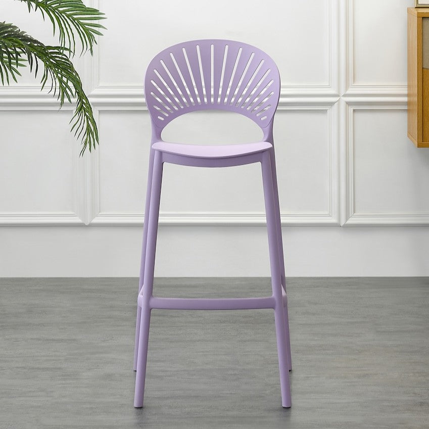 Silla para Bar Paraíso, Color Lila, Diseño Moderno
