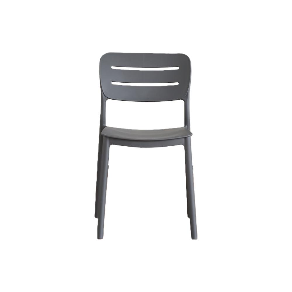 Set de 4 Sillas Harriman, Gris Oscuro, con Medio Espaldar y Diseño Minimalista
