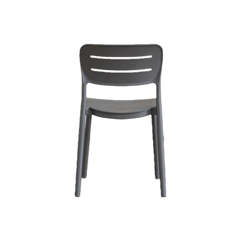 Set de 4 Sillas Harriman, Gris Oscuro, con Medio Espaldar y Diseño Minimalista