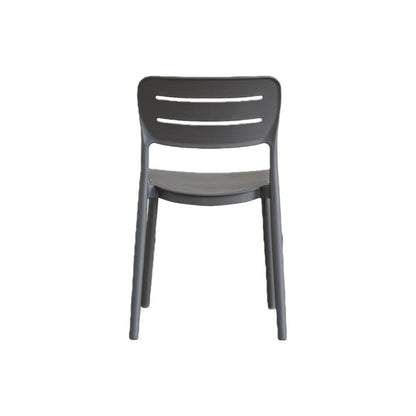 Set de 4 Sillas Harriman, Gris Oscuro, con Medio Espaldar y Diseño Minimalista