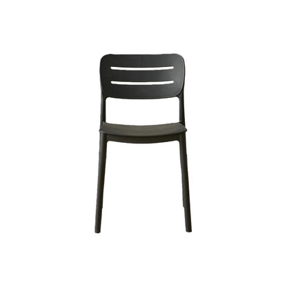 Set de 4 Sillas Harriman, Negro, con Medio Espaldar y Diseño Minimalista