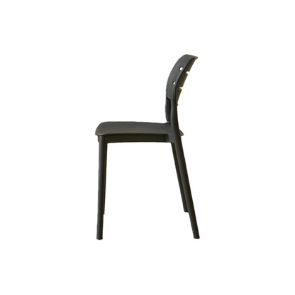 Set de 2 Sillas Harriman, Negro, con Medio Espaldar y Diseño Minimalista