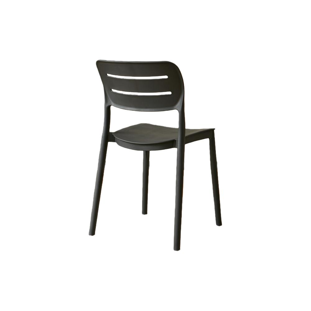 Set de 2 Sillas Harriman, Negro, con Medio Espaldar y Diseño Minimalista