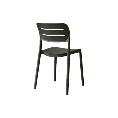 Set de 2 Sillas Harriman, Negro, con Medio Espaldar y Diseño Minimalista