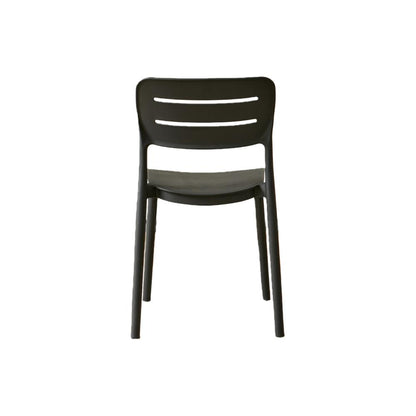Set de 4 Sillas Harriman, Negro, con Medio Espaldar y Diseño Minimalista