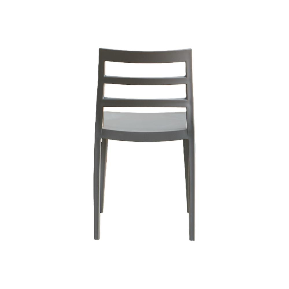 Set de 2 Sillas New York, Gris Oscuro, con Espaldar en Líneas y Diseño Minimalista