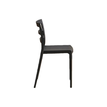 Silla New York, Negro, con Espaldar en Líneas y Diseño Minimalista, vista superior