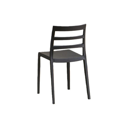 Silla New York, Negro, con Espaldar en Líneas y Diseño Minimalista, abierto