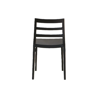 Silla New York, Negro, con Espaldar en Líneas y Diseño Minimalista, detalle interior