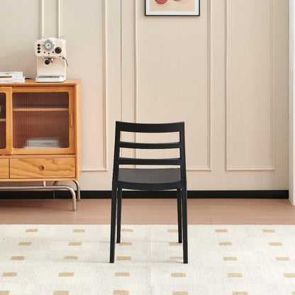 Silla New York, Negro, con Espaldar en Líneas y Diseño Minimalista, en ambiente