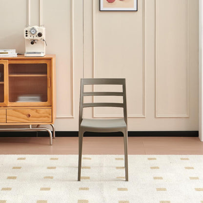 Set de 2 Sillas New York, Taupe, con Espaldar en Líneas y Diseño Minimalista