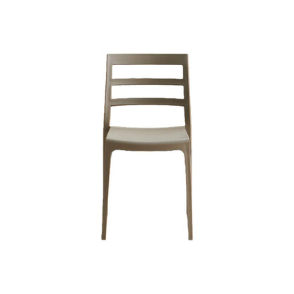 Set de 6 Sillas New York, Taupe, con Espaldar en Líneas y Diseño Minimalista
