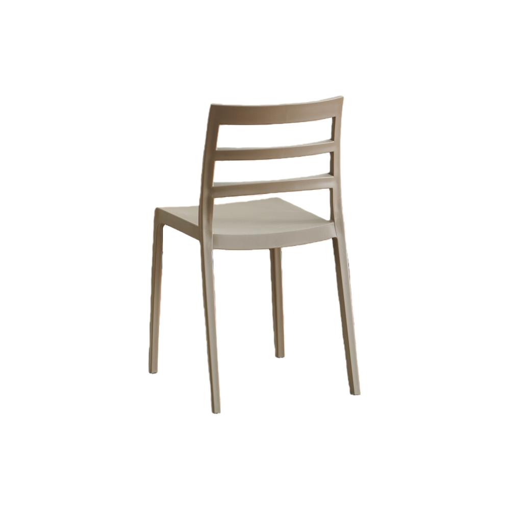 Set de 2 Sillas New York, Taupe, con Espaldar en Líneas y Diseño Minimalista