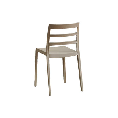 Set de 4 Sillas New York, Taupe, con Espaldar en Líneas y Diseño Minimalista
