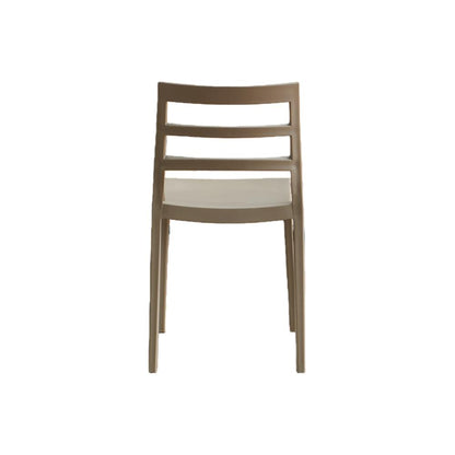 Set de 6 Sillas New York, Taupe, con Espaldar en Líneas y Diseño Minimalista