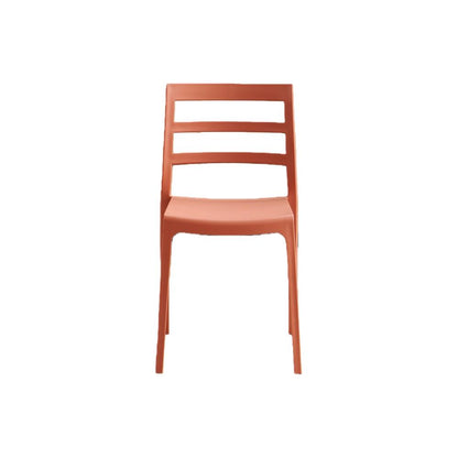 Set de 2 Sillas New York, Terracota, con Espaldar en Líneas y Diseño Minimalista