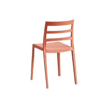 Set de 4 Sillas New York, Terracota, con Espaldar en Líneas y Diseño Minimalista