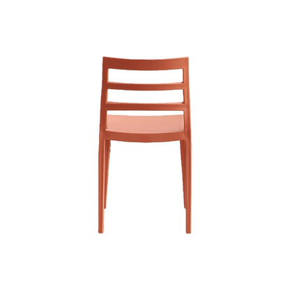 Set de 4 Sillas New York, Terracota, con Espaldar en Líneas y Diseño Minimalista