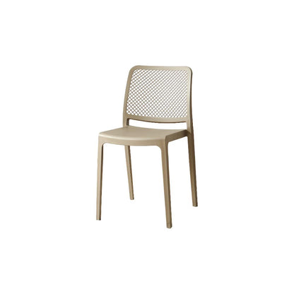 Set de 6 Sillas Manhattan, Taupe, con Espaldar en Rejilla y Diseño Minimalista