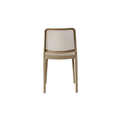 Set de 2 Sillas Manhattan, Taupe, con Espaldar en Rejilla y Diseño Minimalista