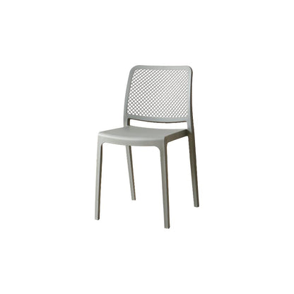 Set de 2 Sillas Manhattan, Gris Oscuro, con Espaldar en Rejilla y Diseño Minimalista