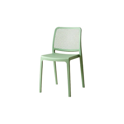Set de 6 Sillas Manhattan, Verde, con Espaldar en Rejilla y Diseño Minimalista