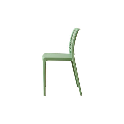 Set de 2 Sillas Manhattan, Verde, con Espaldar en Rejilla y Diseño Minimalista