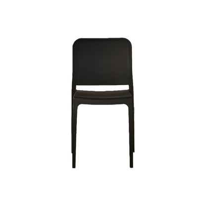 Set de 6 Sillas Triveca, Negro, con Espaldar Cerrado y Diseño Minimalista