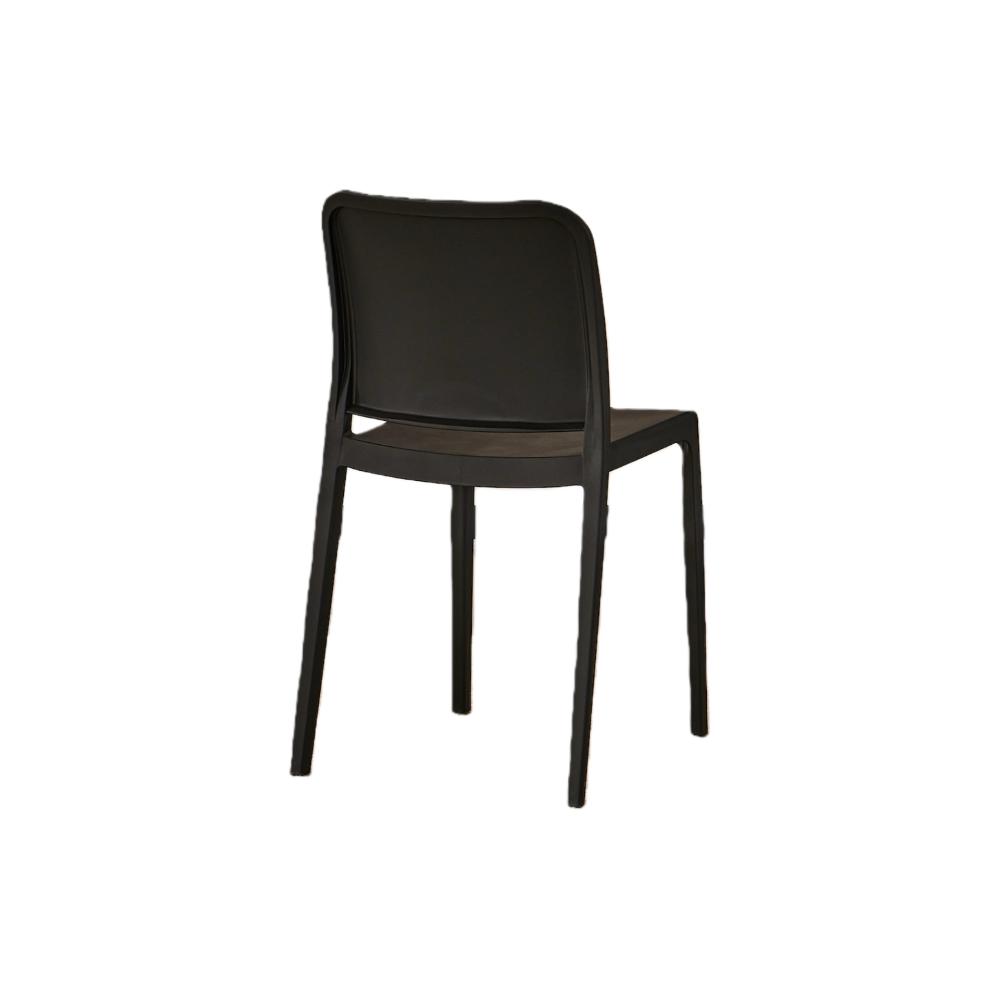 Set de 6 Sillas Triveca, Negro, con Espaldar Cerrado y Diseño Minimalista