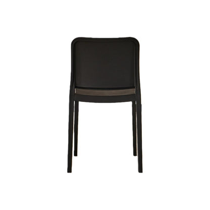 Set de 6 Sillas Triveca, Negro, con Espaldar Cerrado y Diseño Minimalista