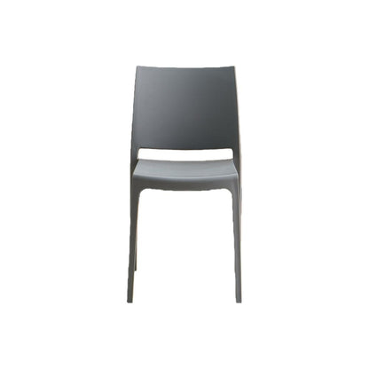 Silla Soho, Gris Oscuro, con Espaldar Cerrado y Diseño Minimalista